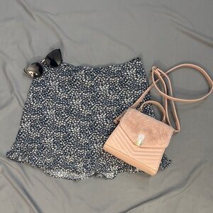 Abercrombie & Fitch Navy Floral Patterned Mini Skirt